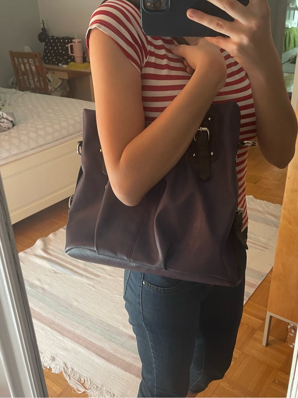 Mia DeLuca purple purse